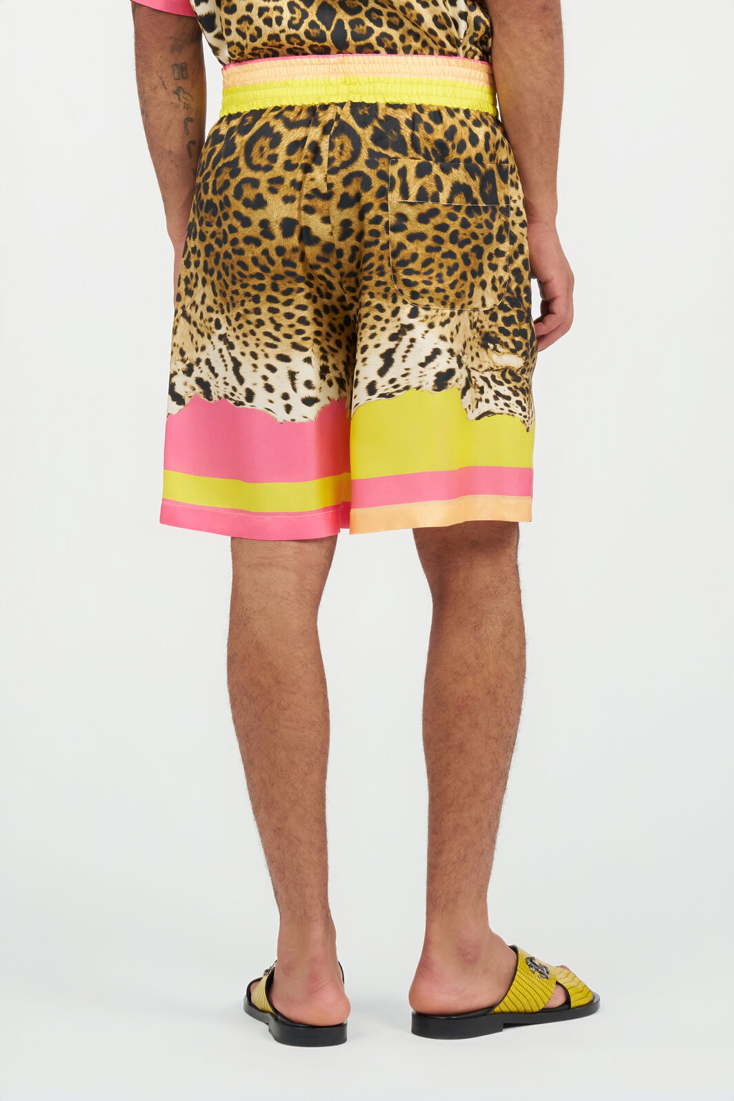 RC Cavalli Pop Print Silk Bermuda Shorts MULTICOLOR WNT271-4QR33